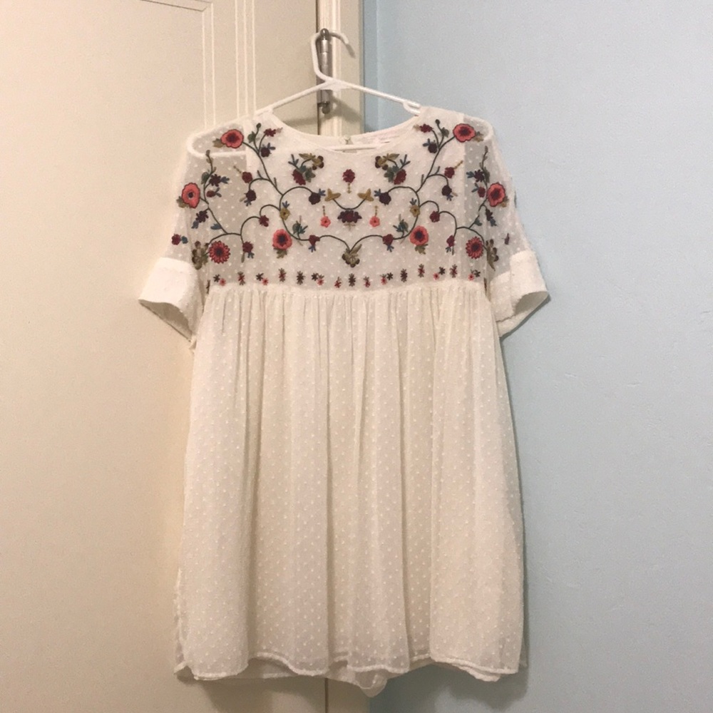 Zara floral white dress/romper